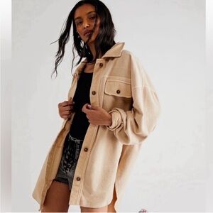 NWT FREE PEOPLE RUBY JACKET (SHACKET) - SWEETHEART SUNRISE